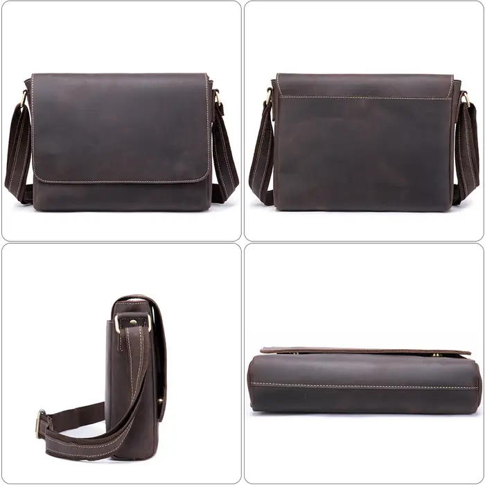 WESTAL Crazy Horse cuir hommes porte-documents pochette d'ordinateur sacs de bureau pour hommes couv