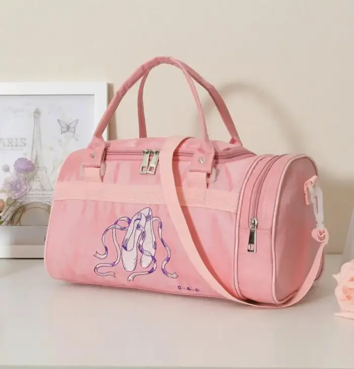 Sac à dos de danse en toile pour enfants, sac de ballet pour filles, sac à main pour ballerines rose