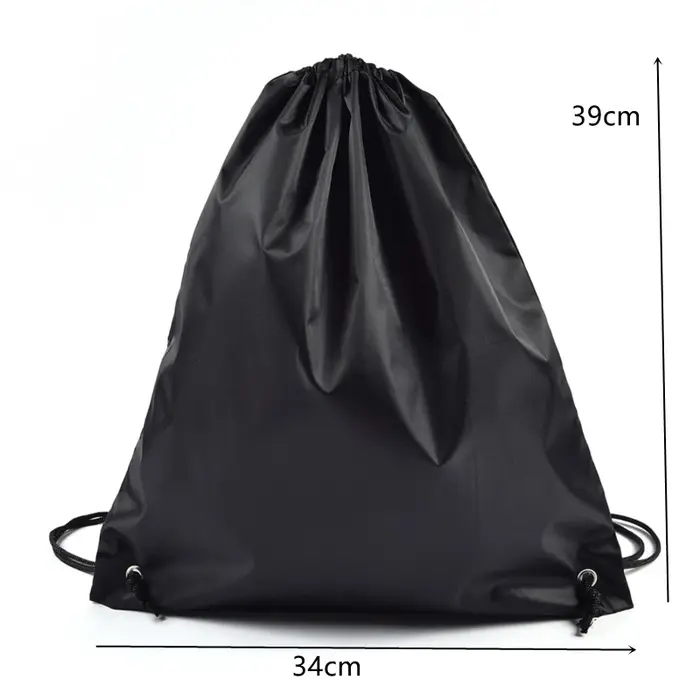 Grand sac à linge robuste en polyester avec cordon de serrage pour l'école, le camping et le rangeme