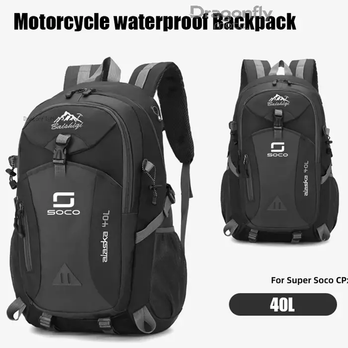Soco Logo sac à dos moto étanche randonnée léger Trekking pêche sac polochon pour Super