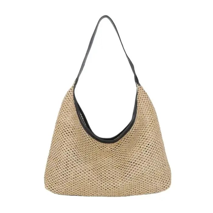 Sac seau tissé en herbe