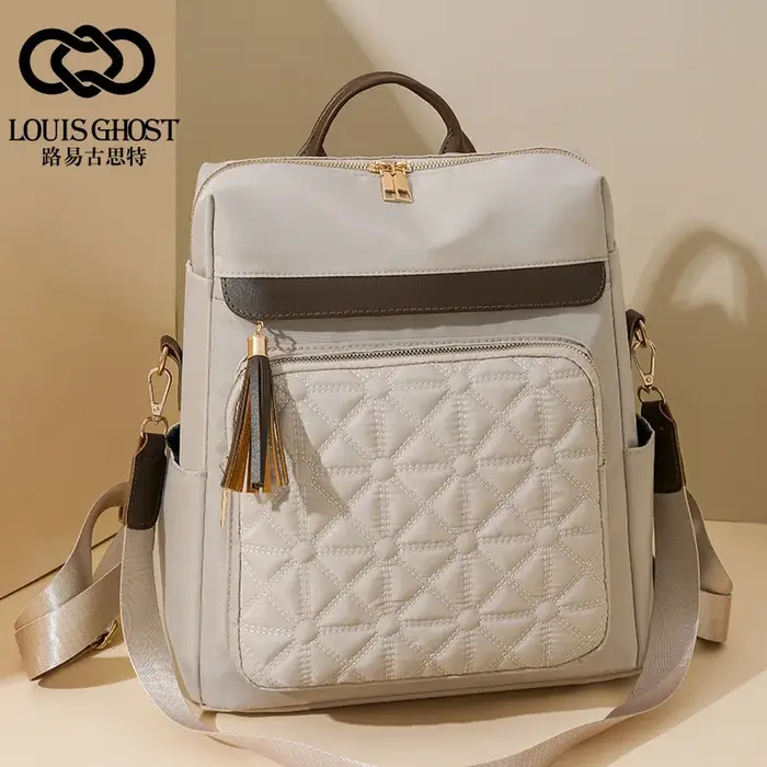 Sac à dos matelassé brodé pour femmes, nouveau Style coréen, polyvalent, grande capacité, résistant 