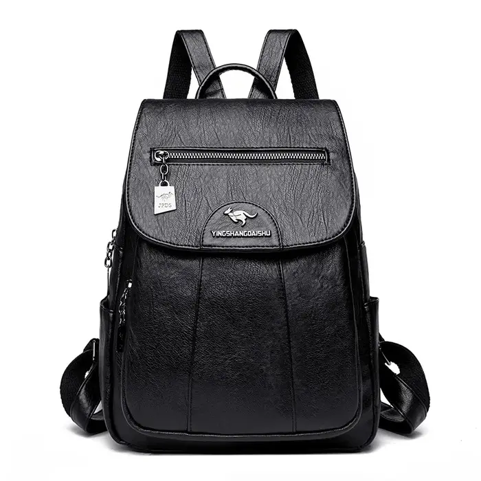 14 "(35 cm) sac à dos en peau de mouton Vintage sac d'école pour ordinateur portable sac à dos soupl