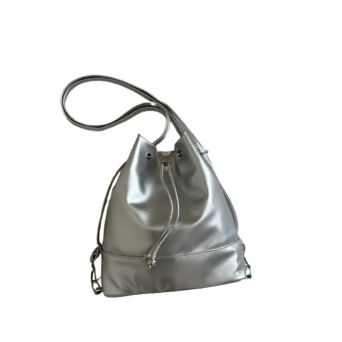 Sac à dos tendance style preppy en PU avec nœud