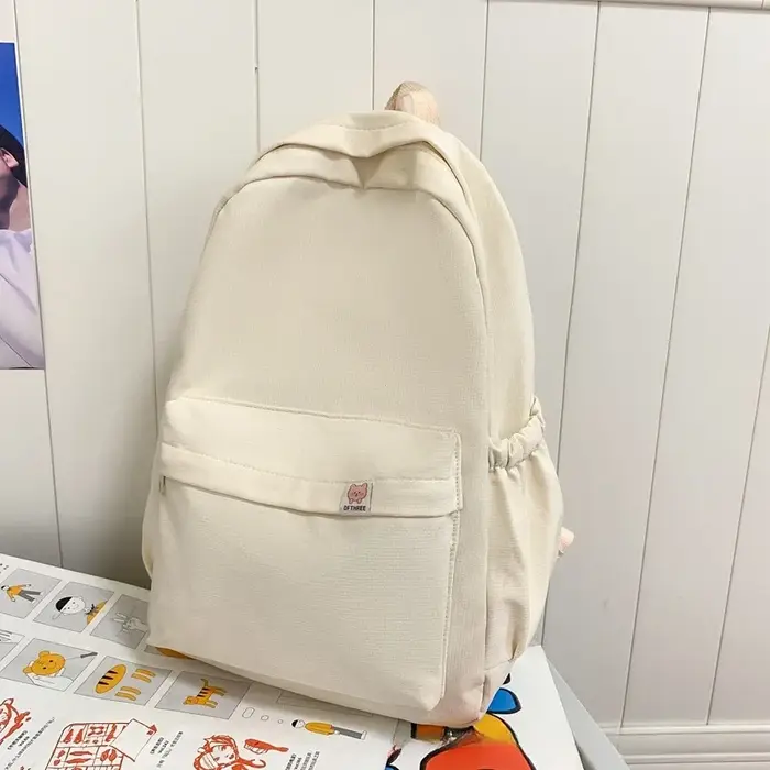 Sac à dos de couleur unie pour adolescentes