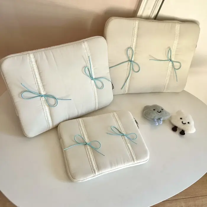 Mignon 11/14/15.6 pouces arc pochette d'ordinateur doux léger étui pour ordinateur portable antichoc sac