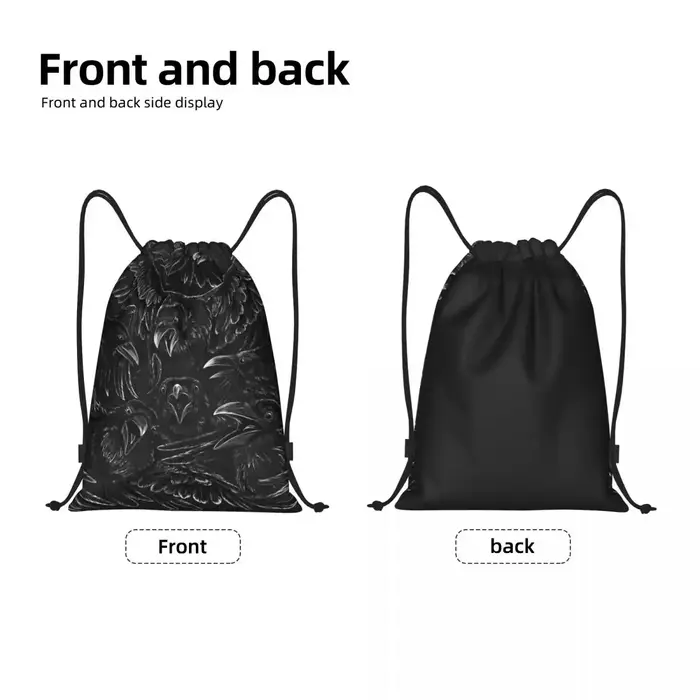 Sac à dos de sport personnalisé Raven Rage Proximité Wstring pour hommes et femmes, sacoche d'entraînement corbeau effrayant gothique, sorcière d'Halloween