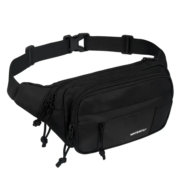 WATERFLY Fanny Pack taille Packs grand sac à bandoulière pour femmes hommes avec 7 poches zippées sangle