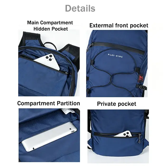 Sac à dos pliable ultraléger 210g pour voyage