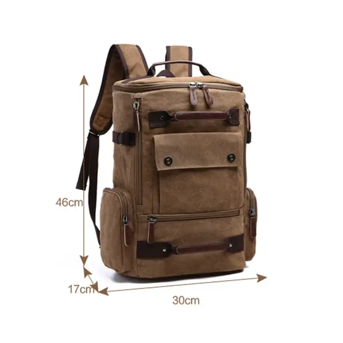 Sac à dos pour hommes sac à dos en toile Vintage sac d'école sacs de voyage