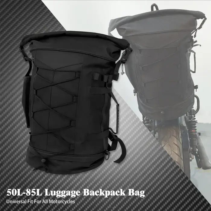 Sac à dos de bagage universel pour moto, sac de dossier Sissy Bar, sac de support arrière, sac à dos