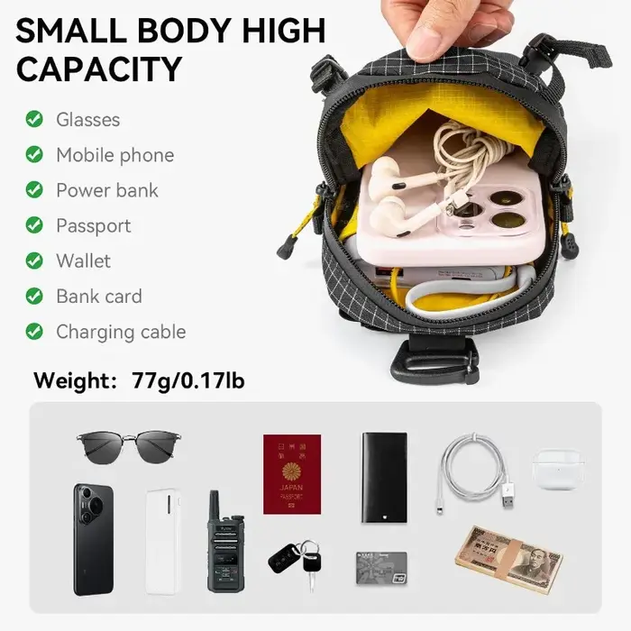 Pochette pour sangle de sac à dos - Pochette étanche pour téléphone