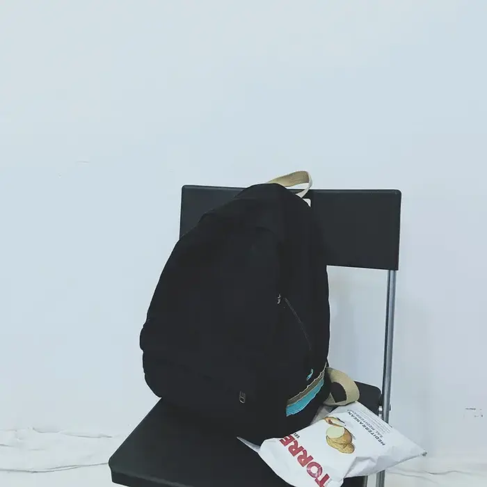 Sac à dos d'école rétro chic en coton pour adolescent, sac à dos de livre décontracté, tissu doux, s