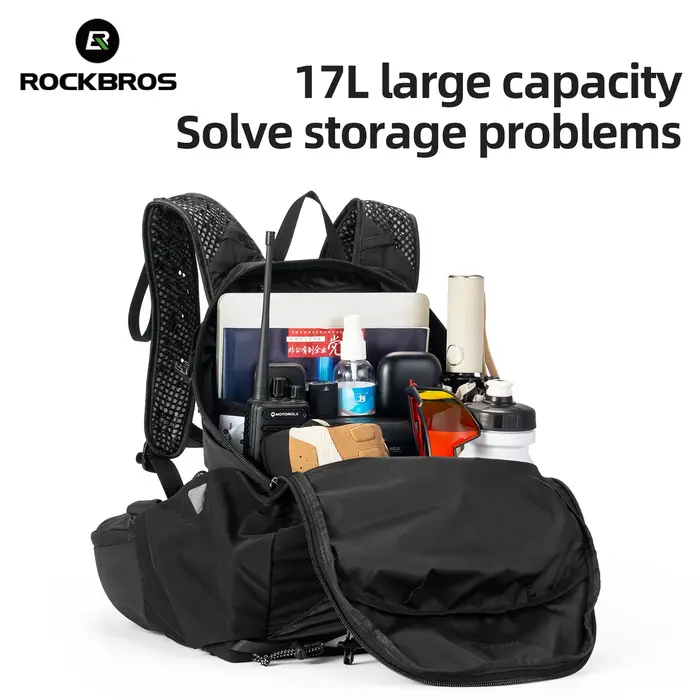 ROCKBROS Sac à dos imperméable extensible 19L grande capacité sac à dos tactique cyclisme randonnée trekking sports de plein air sac de voyage