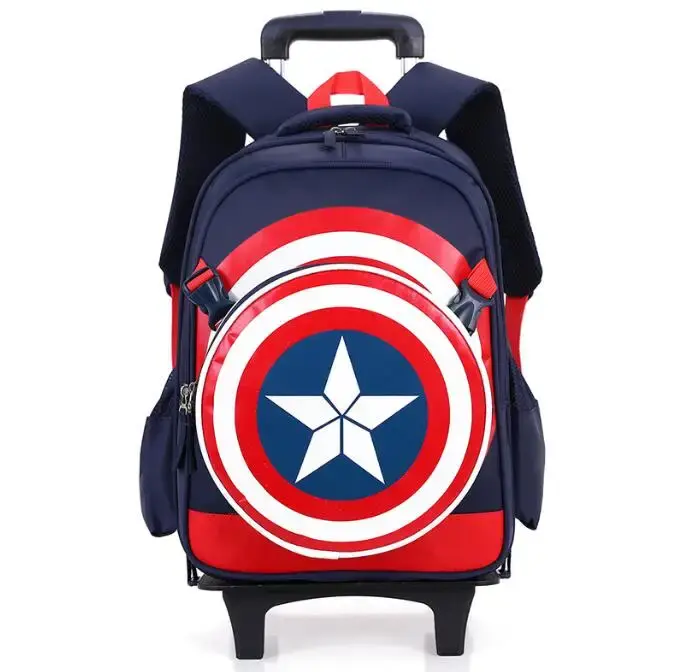 Sac de chariot d'école pour enfants pour garçons sac à dos à roulettes