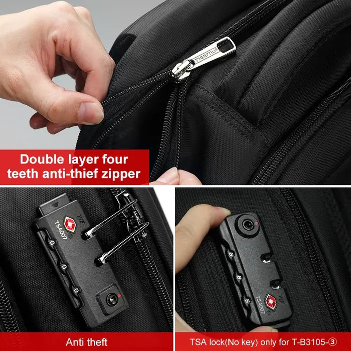 Tigernu sacs à dos de voyage 14-15.6-17 ''sac à dos pour ordinateur portable pour hommes TSA sac à d
