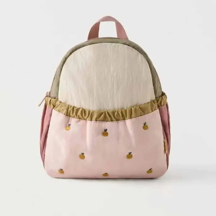 Sac à dos de maternelle personnalisé avec broderie de pomme pour enfants