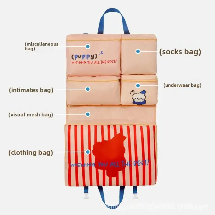 Sac de rangement de voyage pliable suspendu