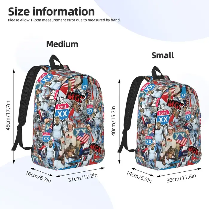 MGK Lost Americana Tour 2025-2026 sac à dos adolescent Durable lycée travail sac à dos pour hommes femmes ordinateur portable sacs en toile