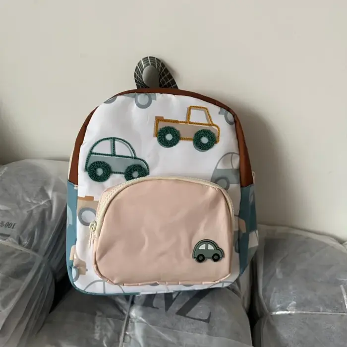 Sac à dos enfant motif voiture de dessin animé mignon