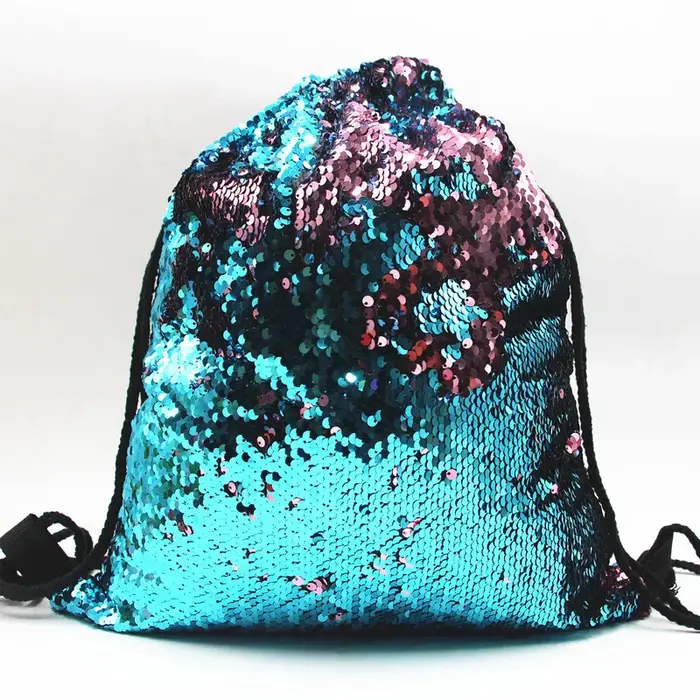 Sac à dos à paillettes pour femmes, sac d'extérieur avec cordon de serrage