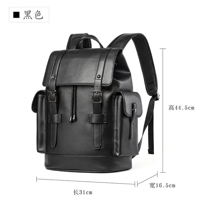 MOYYI – sac à dos en cuir PVC pour hommes