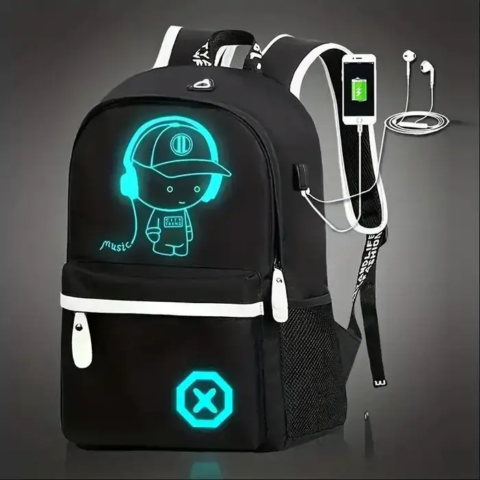 Sac à dos étanche pour ordinateur portable Shoous, sac à dos USB pour ordinateur portable, sacs d'éc