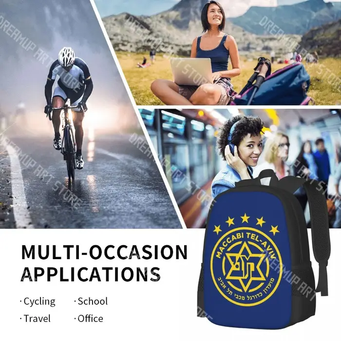 Sac à dos de voyage 5 étoiles pour ordinateur portable Maccabi Tel Aviv
