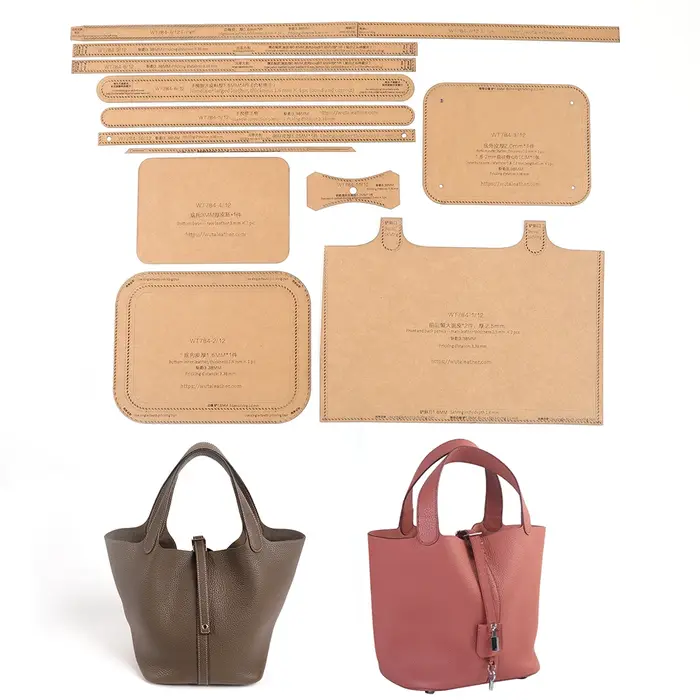 WUTA Picotin 18 – Modèle en papier kraft pour sac seau fait main – Outil et accessoires de maroquinerie DIY