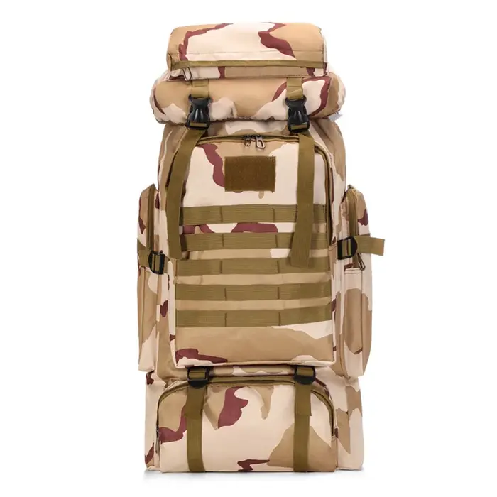 Sac à dos tactique camouflage imperméable de grande capacité 80L