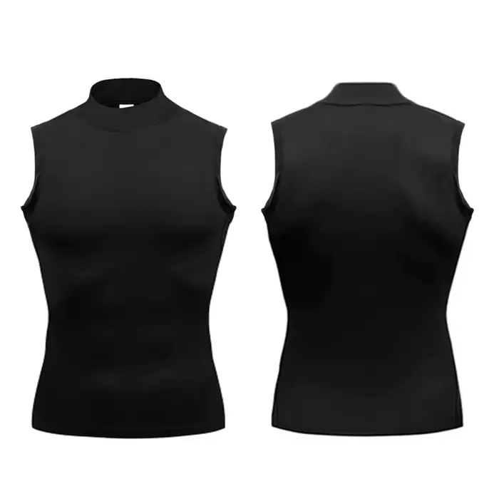 Chemise de Compression hommes débardeur de gymnastique vêtements de Fitness musculaire col roulé Spo