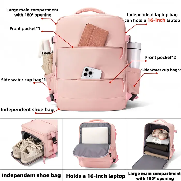 Sac à dos de voyage extensible