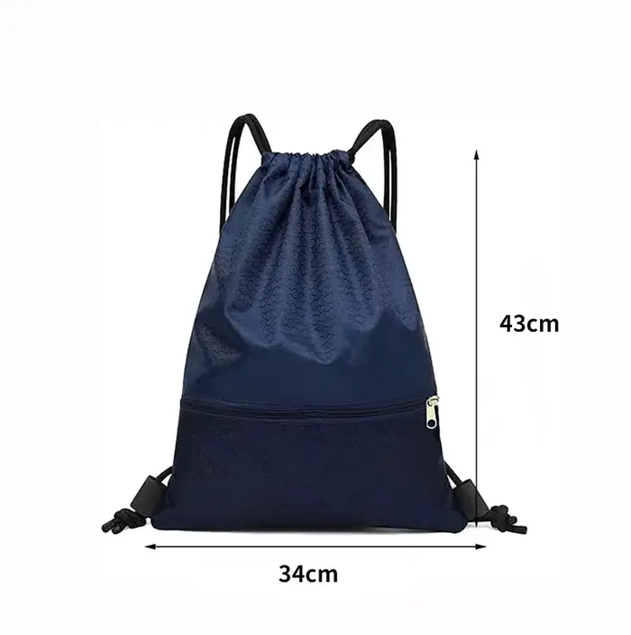Sports de plein air poche à cordon sac à dos simple sac à dos de fitness pour hommes et femmes sac de basket-ball léger sac à fermeture éclair Oxford