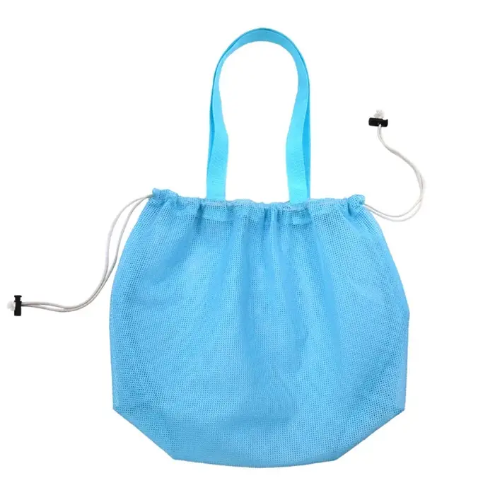 Sac de rangement en maille avec cordon de serrage