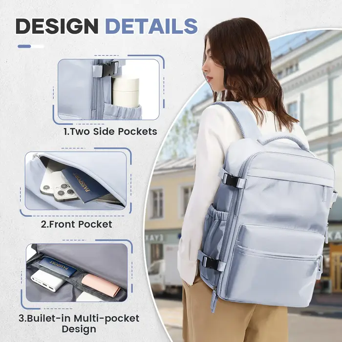 Sac à dos à compression sous vide avec pompe, sac de cabine Wizzair Easyjet, sac à dos de voyage pou