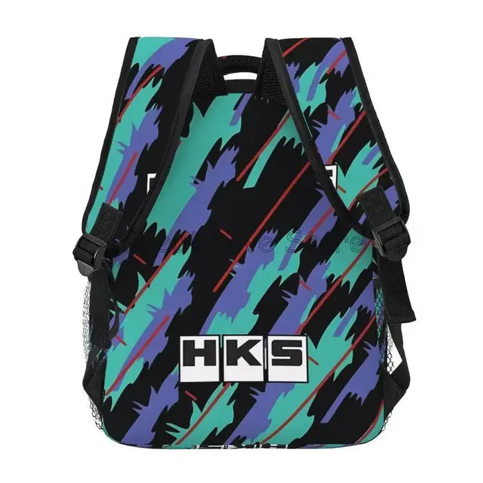 HKS modèle rétro sac à dos pour hommes femmes adolescent étudiant randonnée voyage sac à dos JDM dérive Turbo voiture ordinateur portable sacs en toile