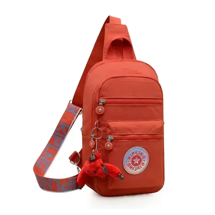 Nouveau Sac à Dos Messager Léger Multi-Zippé Grande Capacité Printemps-Été 2026, Sac Bandoulière Imp
