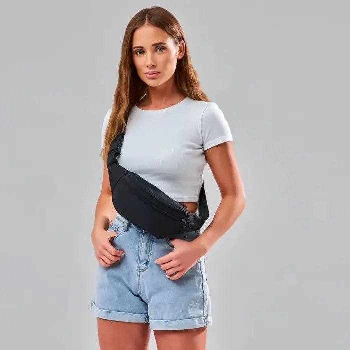 Sac de poitrine noir pour hommes et femmes