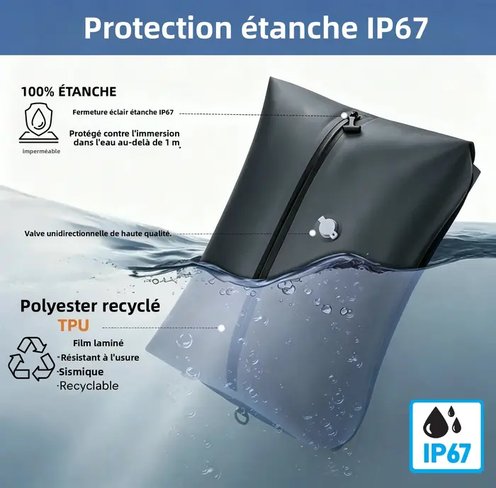 Sac de compression sous vide Ryanair 28L avec pompe électrique