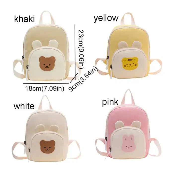 Sac à bandoulière coréen cartable de maternelle dessin animé ours réglable sacs à main pour enfants toile
