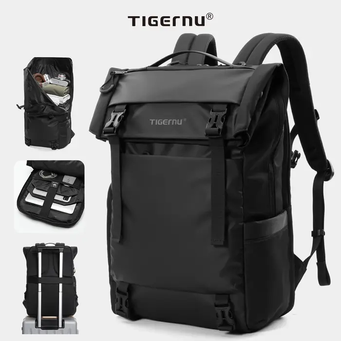 Sac à dos de voyage Tigernu pour homme, sac à dos imperméable en TPU, sacs pour hommes, sac à dos ex