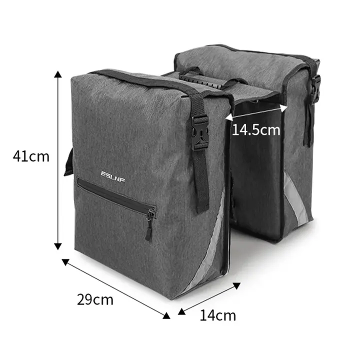 Bagages de vélo Double face support arrière vélo 2 en 1 sac de coffre vélo de route de montagne sièg