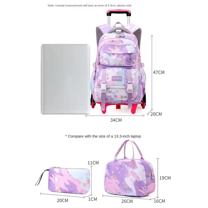 Sac à dos scolaire à roulettes pour enfants