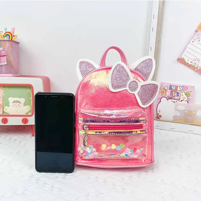 Nouveau sac à dos personnalisé avec nœud de dessin animé pour enfants