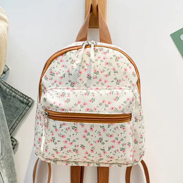 Petit sac à dos floral, sac à main mignon, sac à dos décontracté pour l'école, sac à dos de voyage p
