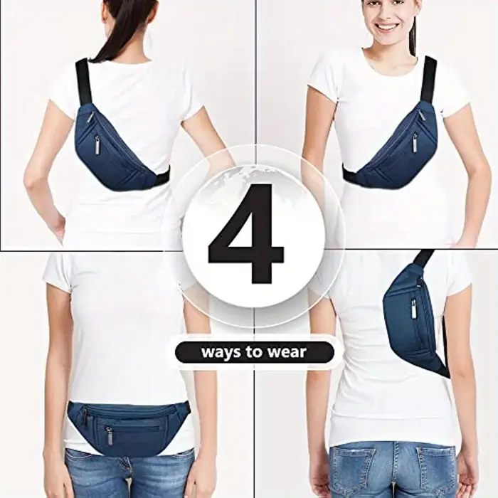 Sac banane unisexe, sac de ceinture pour voyage