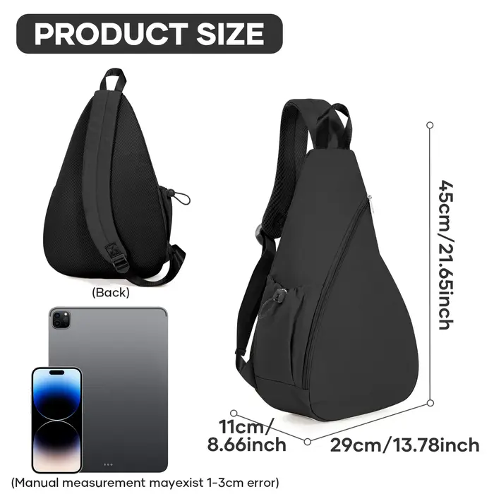 Sac à dos bandoulière de sport pour raquettes, sac à dos bandoulière pour pickleball, pour équipement et accessoires, deux balles, squash 