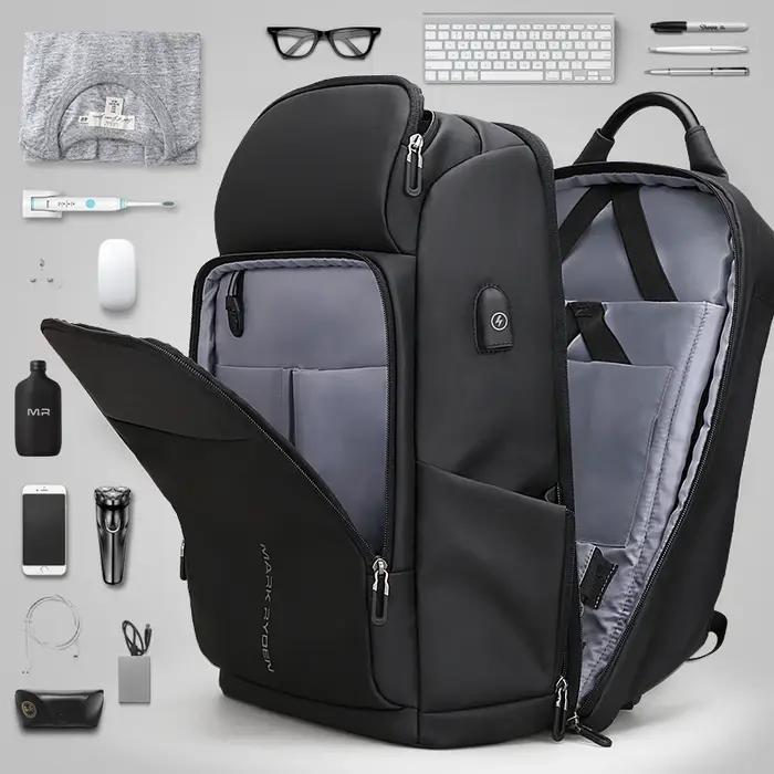 Mark Ryden 17 pouces pochette d'ordinateur hommes sac à dos multifonction USB charge grande capacité
