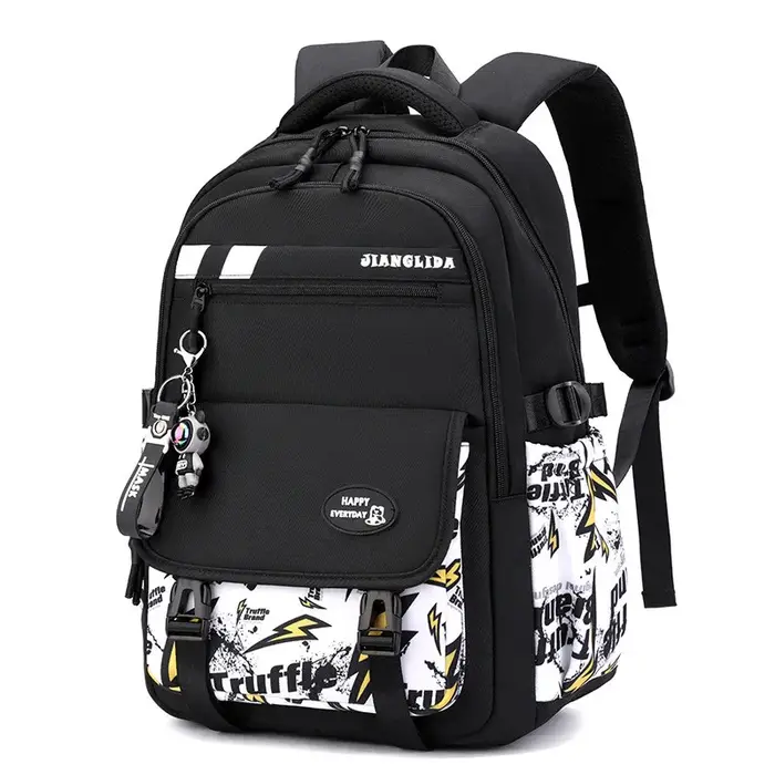 Sac à dos pour adolescents avec pendentif camouflage graffiti garçon sac à bandoulière pour enfants