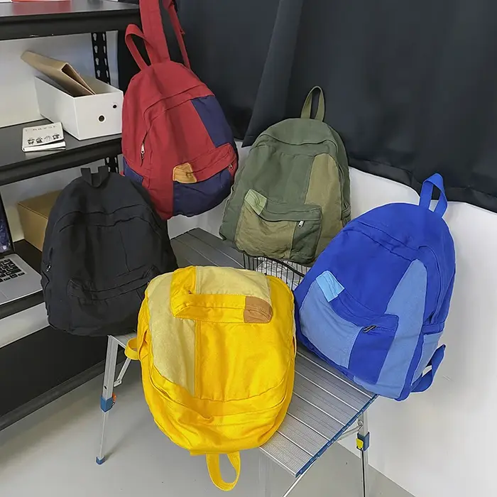 Sac à dos en toile à panneaux pour femmes, sacs de livre de voyage Kawaii pour filles, sacs à dos pour ordinateur portable imprimés Lady, sac à dos de voyage mignon, cartable
